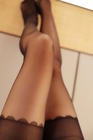 Nylon feito sob encomenda das caneleiras de Logo Fashionable Cute Sexy Stockings